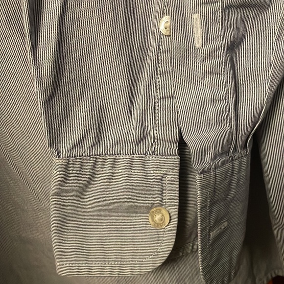 J. Crew Washed Casual Pinstriped Oxford button down shirt - Picture 5 of 5
